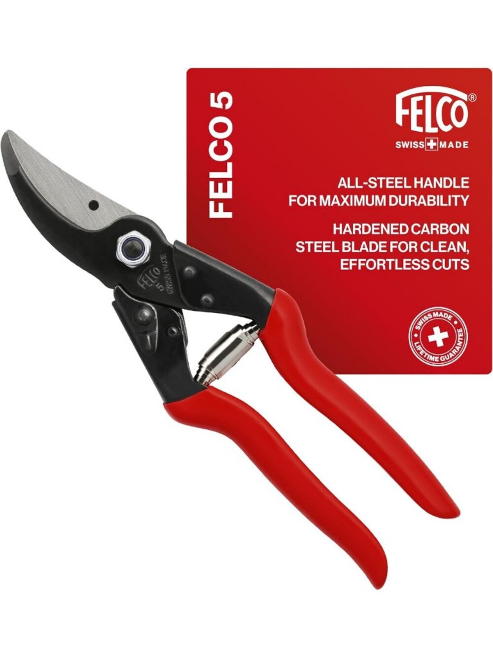 Premium All Steel Pruning Shears – 8.9” Garden Clippers with Bypass Blade
